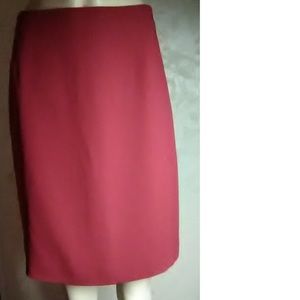 Garfield & Marks Red Ribbed Knit Pencil Skirt Size
